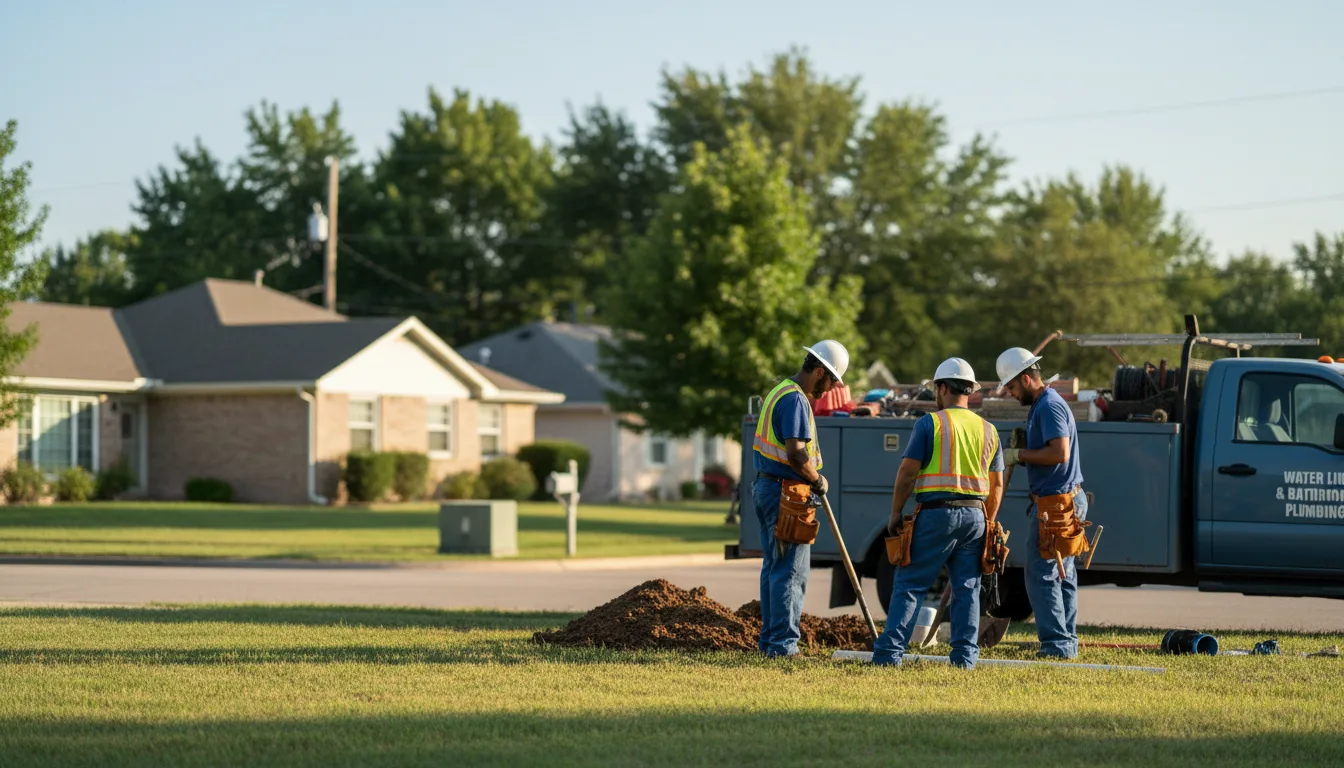 Residential water line and bathroom plumbing service in Cramerton, NC